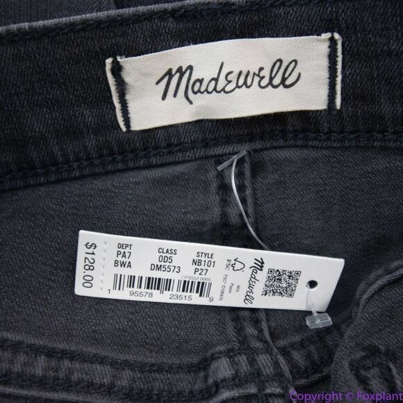 NEW Madewell Petite Stovepipe Jeans in Banberry Wash: Raw-Hem, P27 - Picture 12 of 16